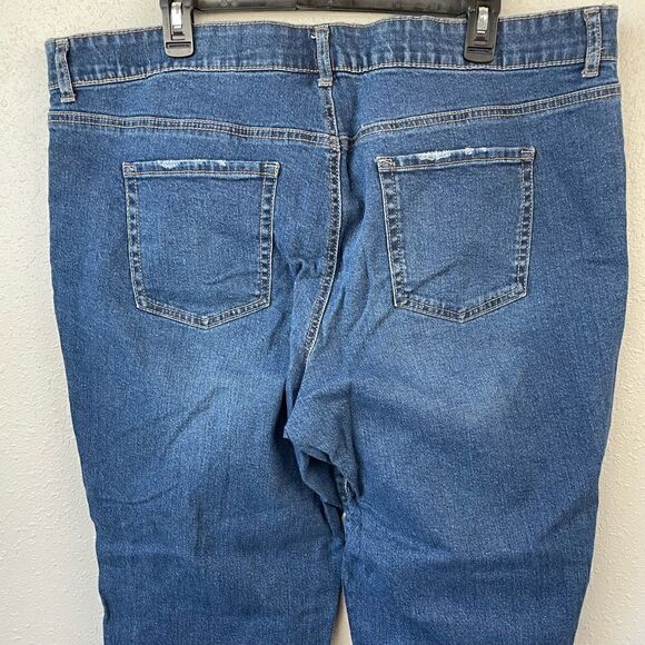 Terra & Sky Boyfriend Cropped Denim Jeans Size 20W EUC - Picture 4 of 5